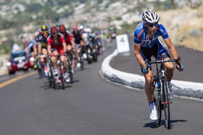 Philip Deignan (UnitedHealthcare) launches his attack.