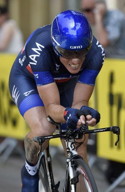 Sylvain Chavanel (IAM Cycling) in action