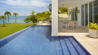 Private pool terrace at Windjammer Landing