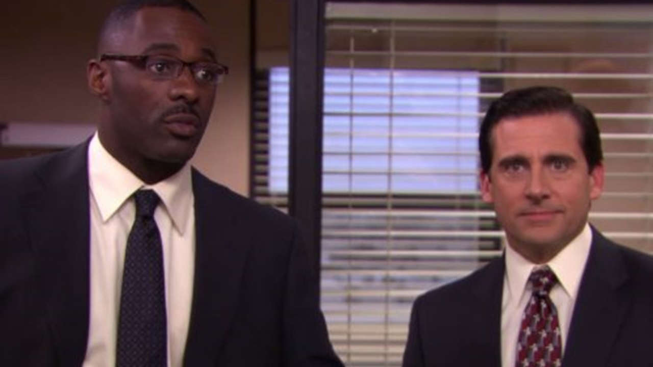 Idris Elba and Steve Carell in The Office
