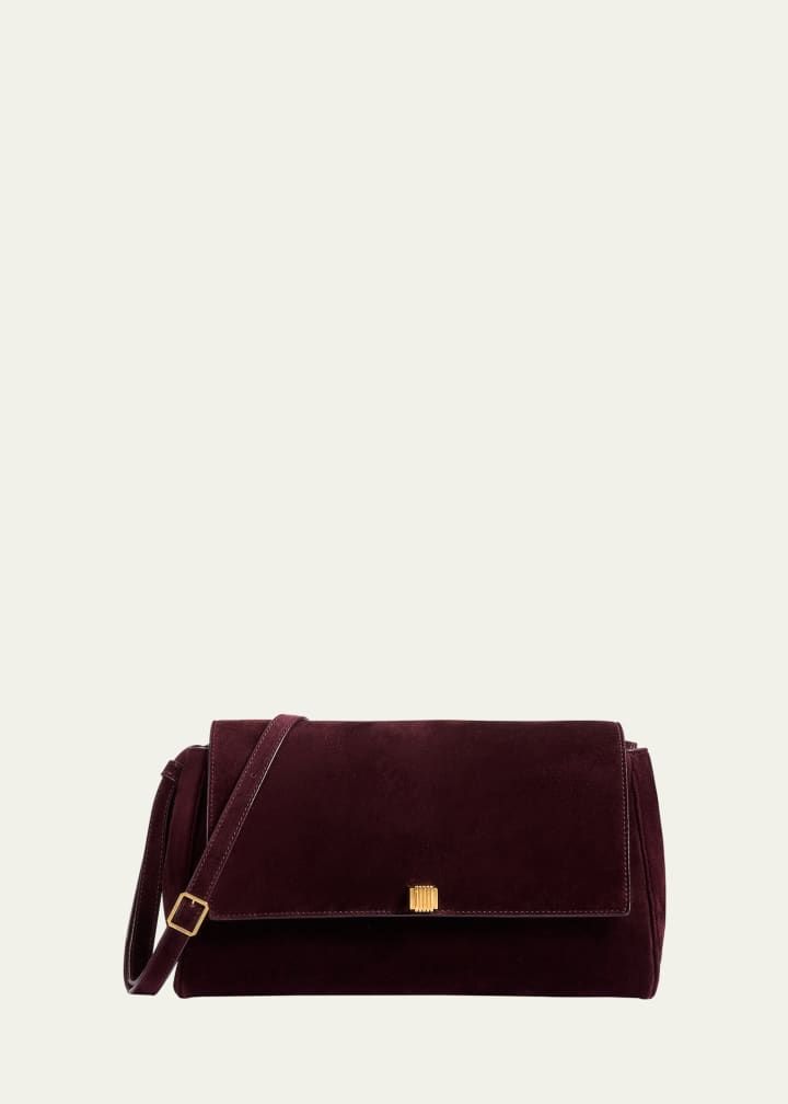Audrey Flap Suede Crossbody Bag