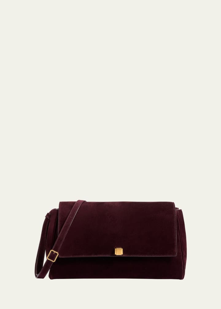 Audrey Flap Suede Oblique Bag