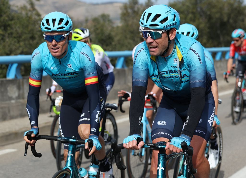 Spanish Luis Leon Sanchez of Astana Qazaqstan L pictured in action during stage 5 of the 81st edition of the ParisNice eight days cycling race 2124 km from SaintSymphoriensurCoise to SaintPaulTroisChateaux France Thursday 09 March 2023BELGA PHOTO DAVID PINTENS Photo by DAVID PINTENS BELGA MAG Belga via AFP Photo by DAVID PINTENSBELGA MAGAFP via Getty Images