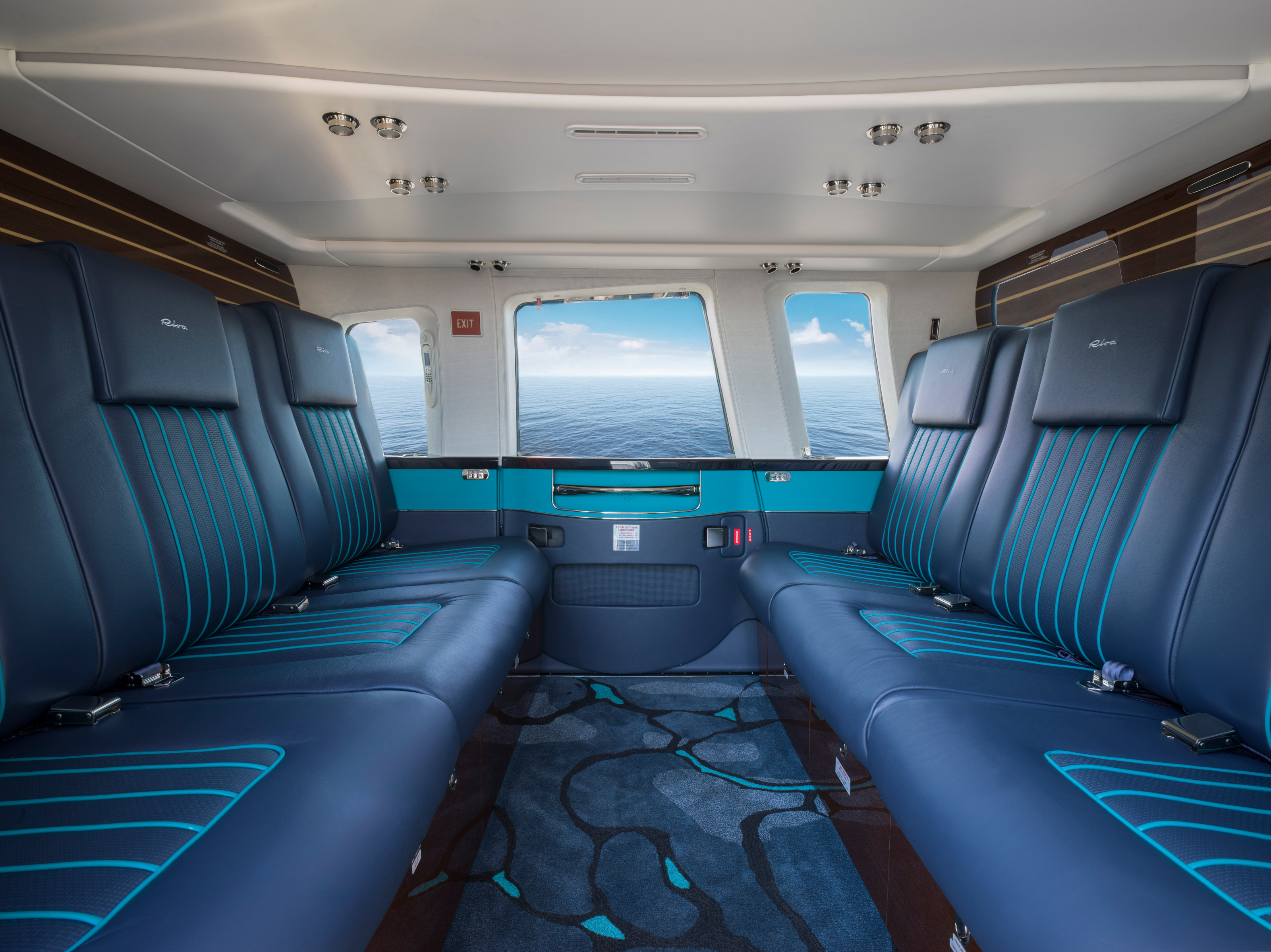 On board the Riva Volare Sikorsky S-76 helicopter