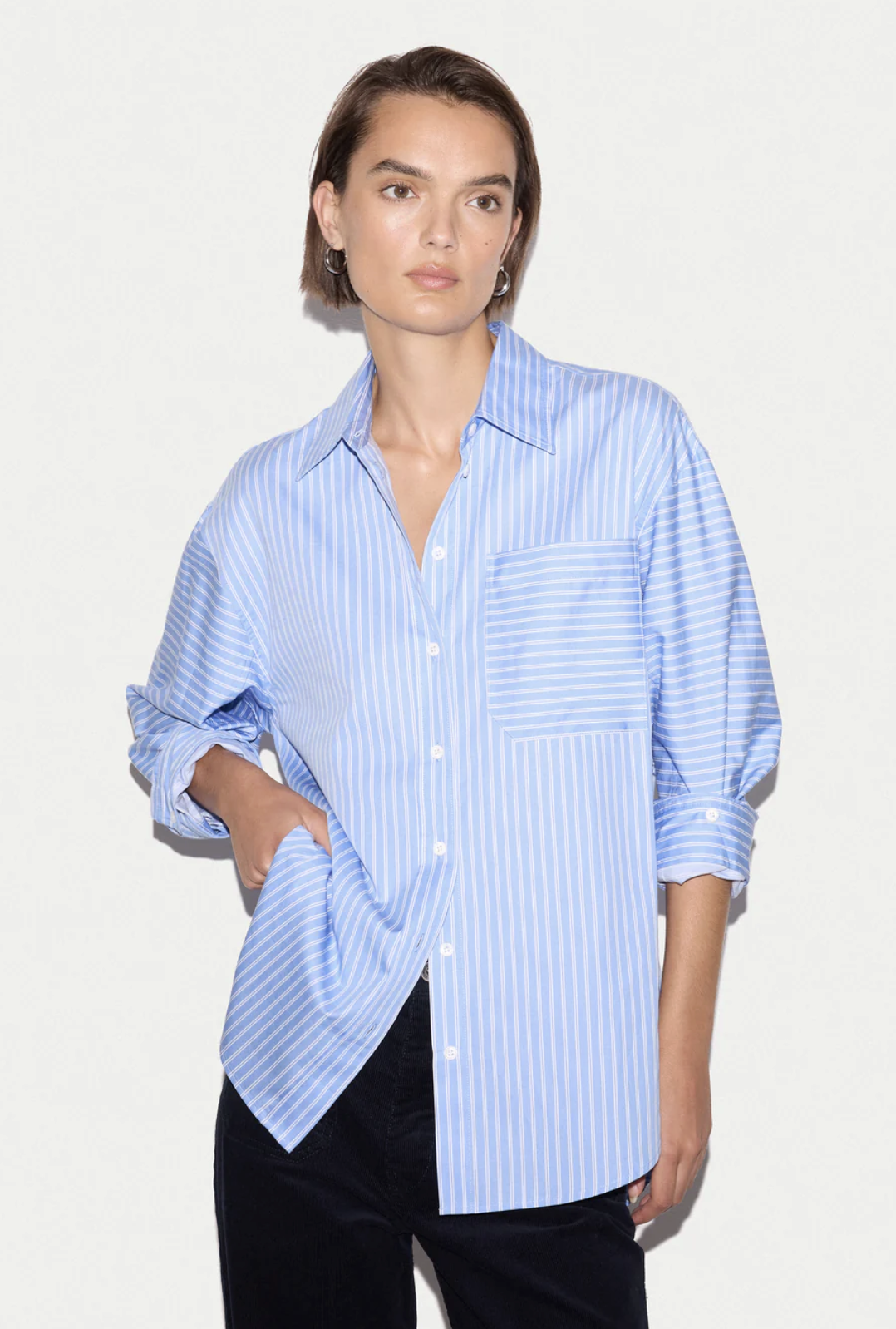 Jigsaw, Oversized Cotton Stripe Shirt