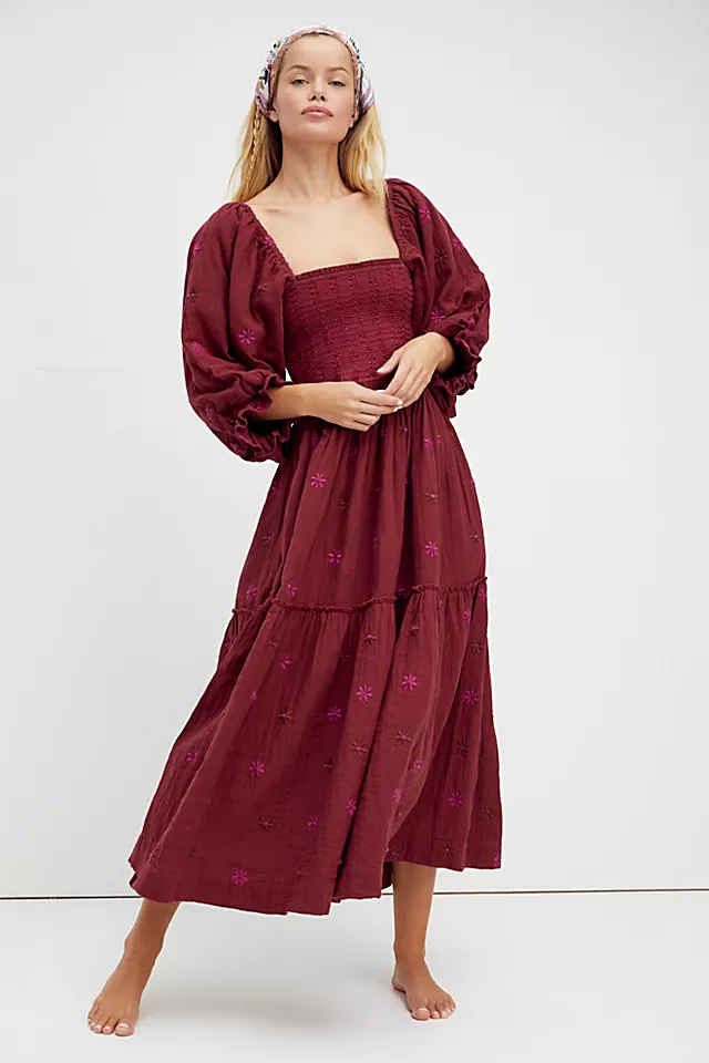 Dahlia Embroidered Maxi Dress