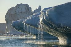 Greenland ice melting.