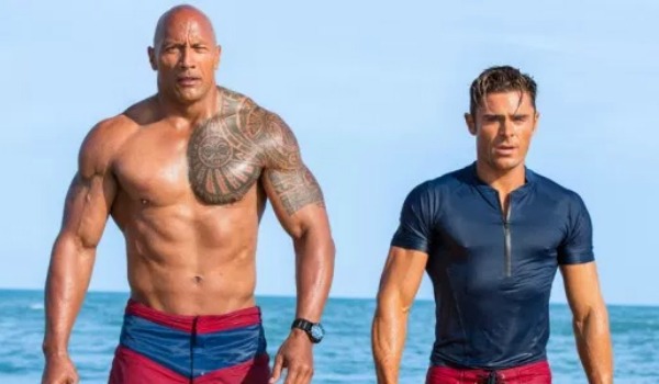 Zac Efron and Dwayne Johnson in Baywatch
