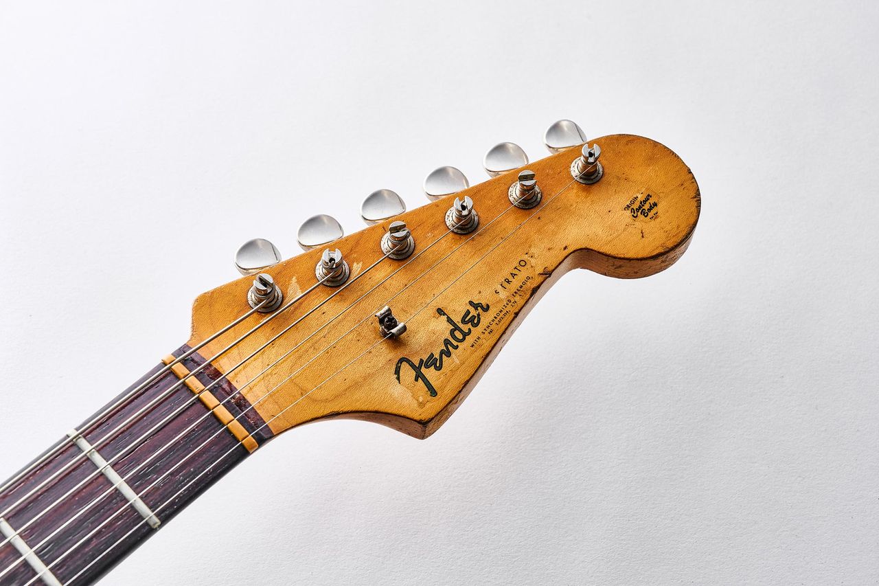 Gary Moore's 1960 Fender Stratocaster: the iconic, battle-scarred red Strat is up for auction at Bonham's