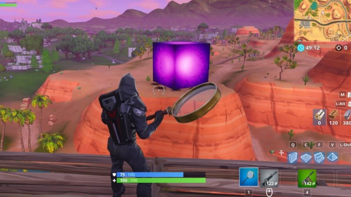 Fortnite's latest mystery is the sudden appearance of a giant, purple, bouncy cube