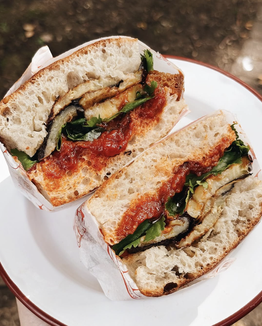 Earl&#039;s aubergine parma-gannush