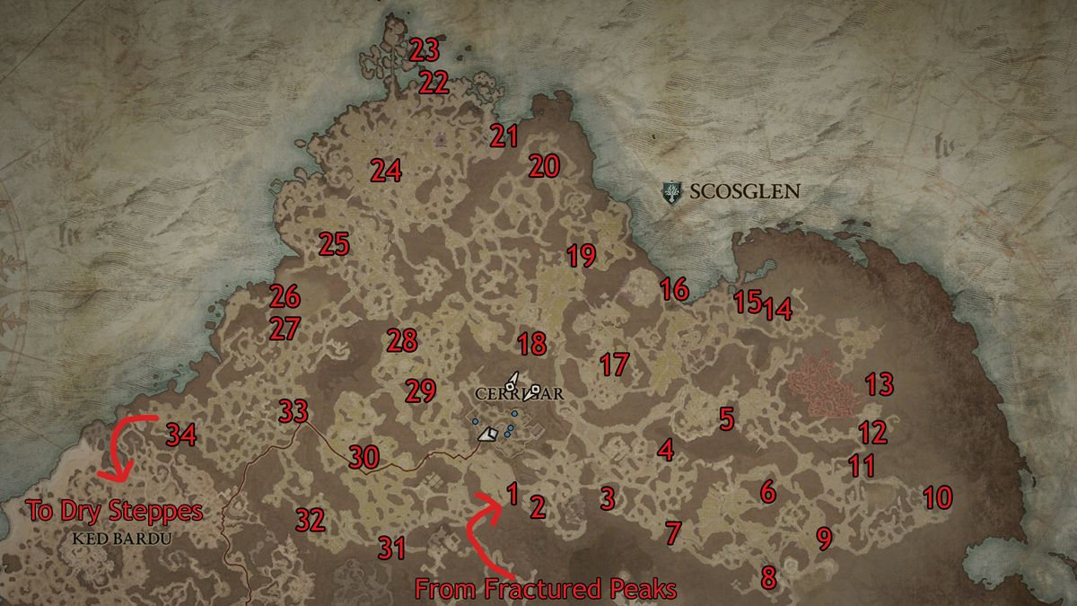 All Diablo 4 Altar of Lilith locations | PC Gamer