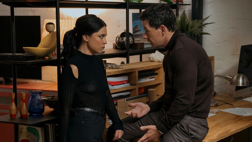 Rosa Salazar and Mark Wahlberg in Play Dirty