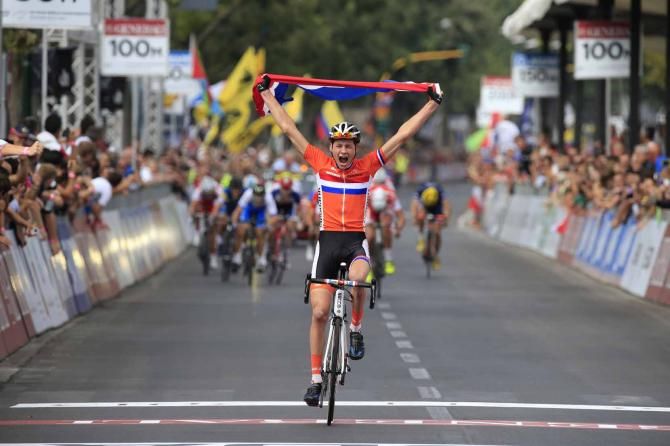 Mathieu van der Poel (Netherlands) had time to savour his world championships win.