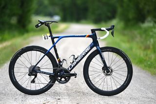 A Lapierre bike stands on a gravel path