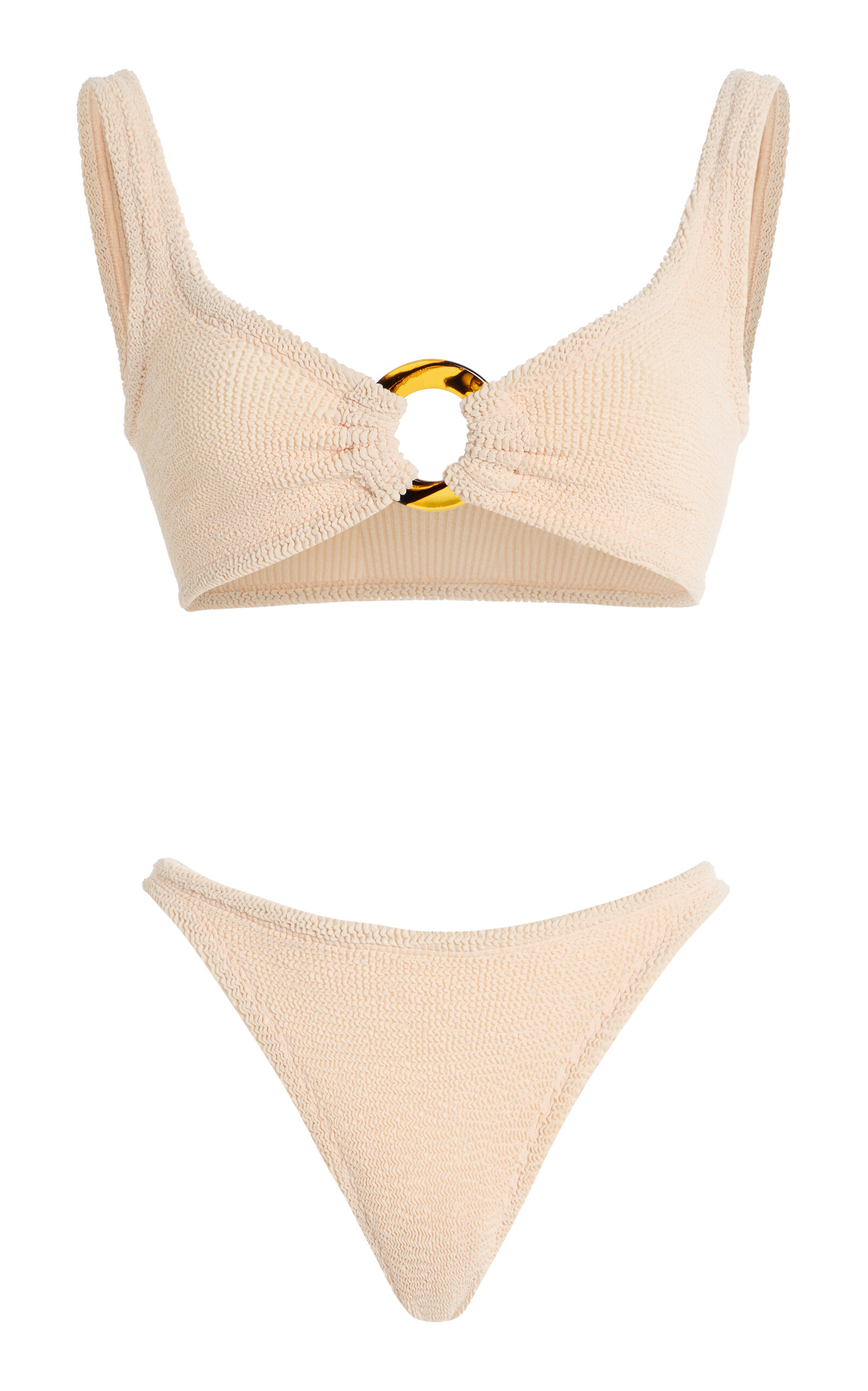 Hunza G Julia Low-Waisted Seersucker Bikini Set