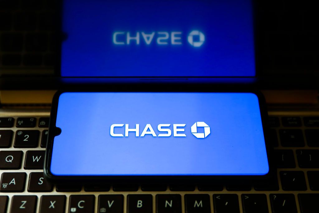 Chase logo on phone