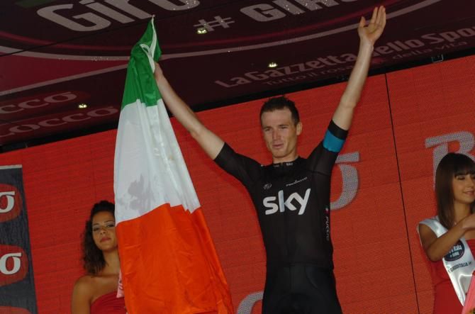 Salvatore Puccio (Team Sky) moved into the leader's jersey