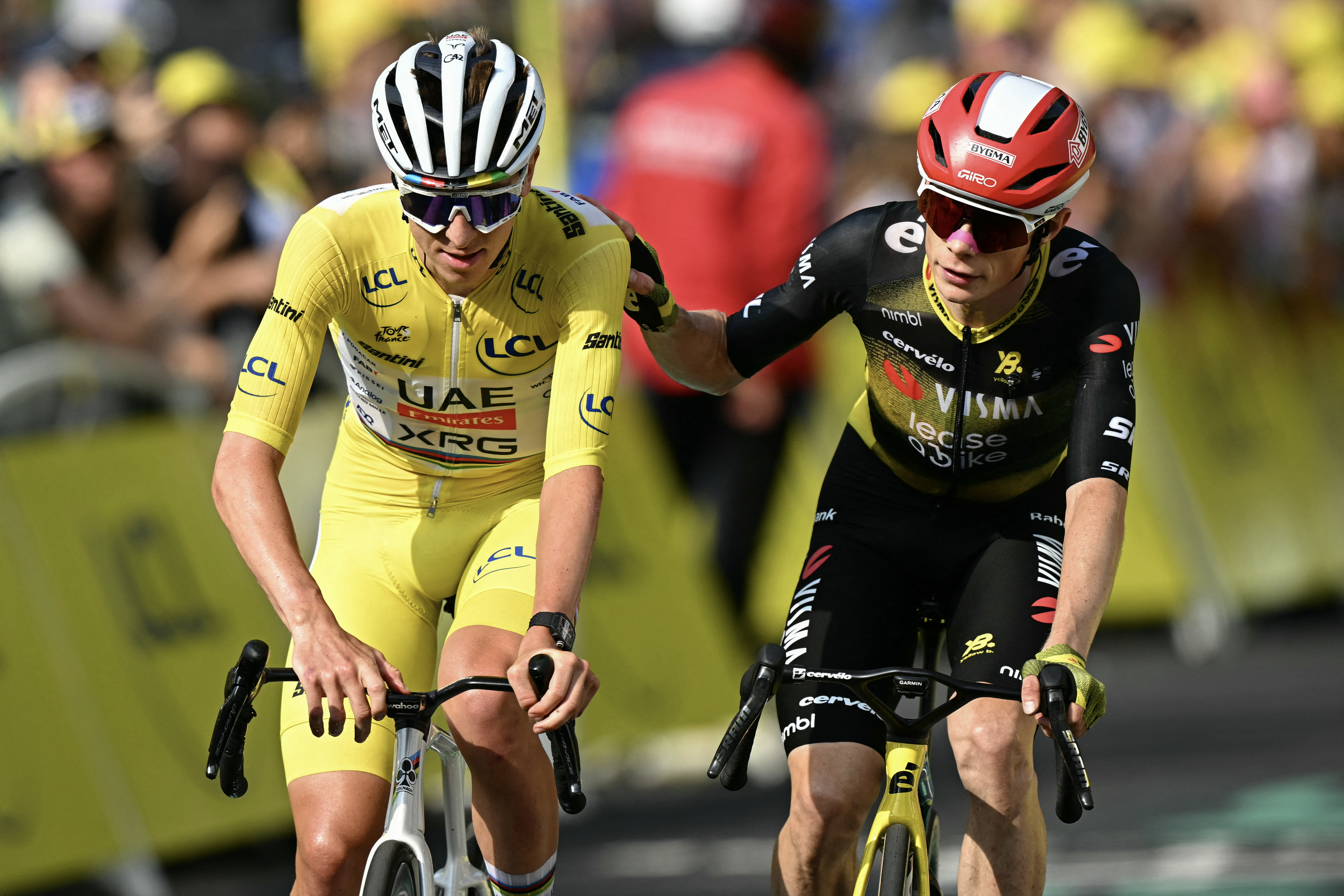 Tadej Pogačar at the 2025 Tour de France