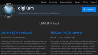 digiKam website screenshot