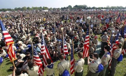 A massive gathering of Boy Scouts in a New Jersey field in May 2011.