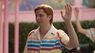 Michael Cera as Alan waving at the end of Barbie