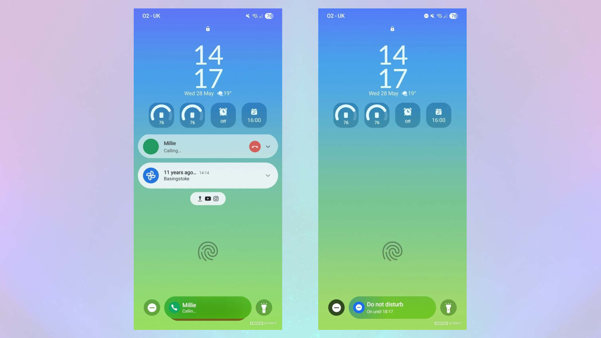 Now Bar screenshots on a Galaxy S25 running One UI 8 beta