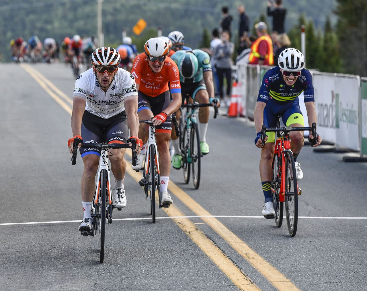 Tyler Magner (USA) Rally UHC Cycling finishing 5th,