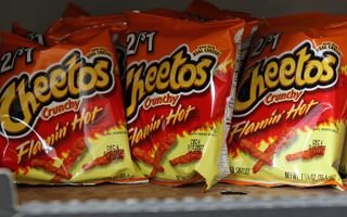 Bags of Flamin' Hot Cheetos 