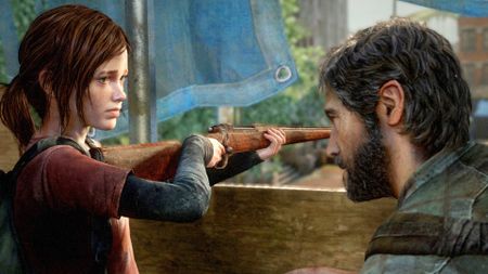 Ellie and Joel during The Last of Us
