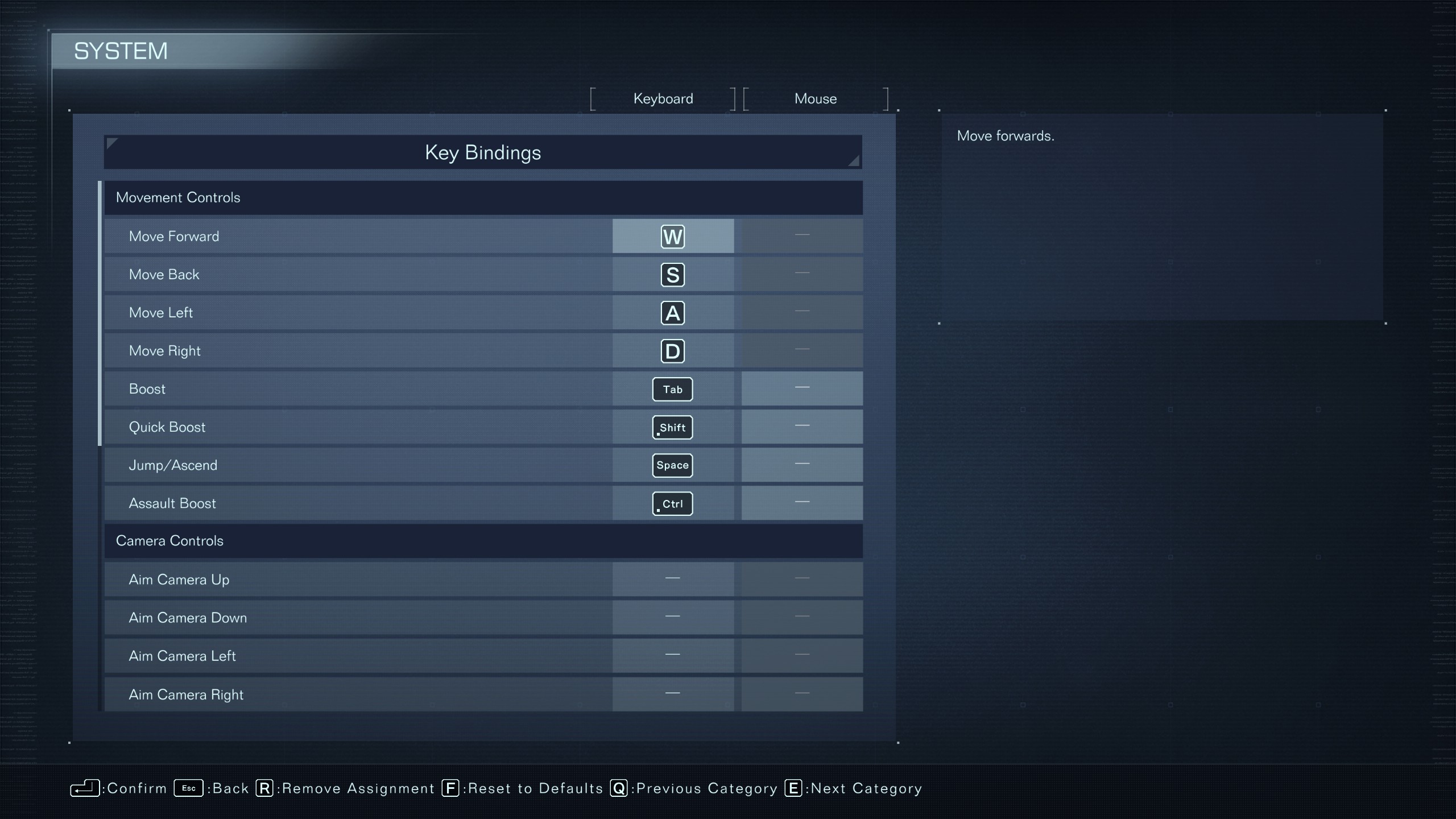 Armored Core 6 control options