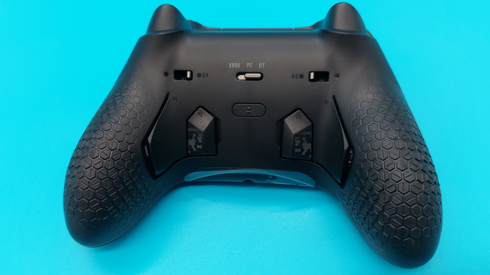 The Scuf Valor Pro wireless controller seen from various angles.