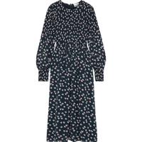GANNI The Amy shirred floral-print chiffon midi dress, £124