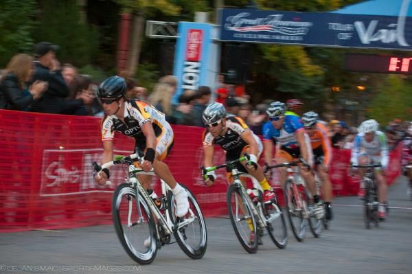 A trio of Team Optum p/b Kelly Benefit Strategies riders at the front: Mike Creed, Mike Friedman and Ken Hanson.