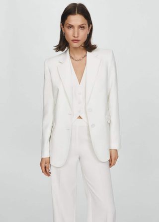 Straight-Fit Suit Blazer