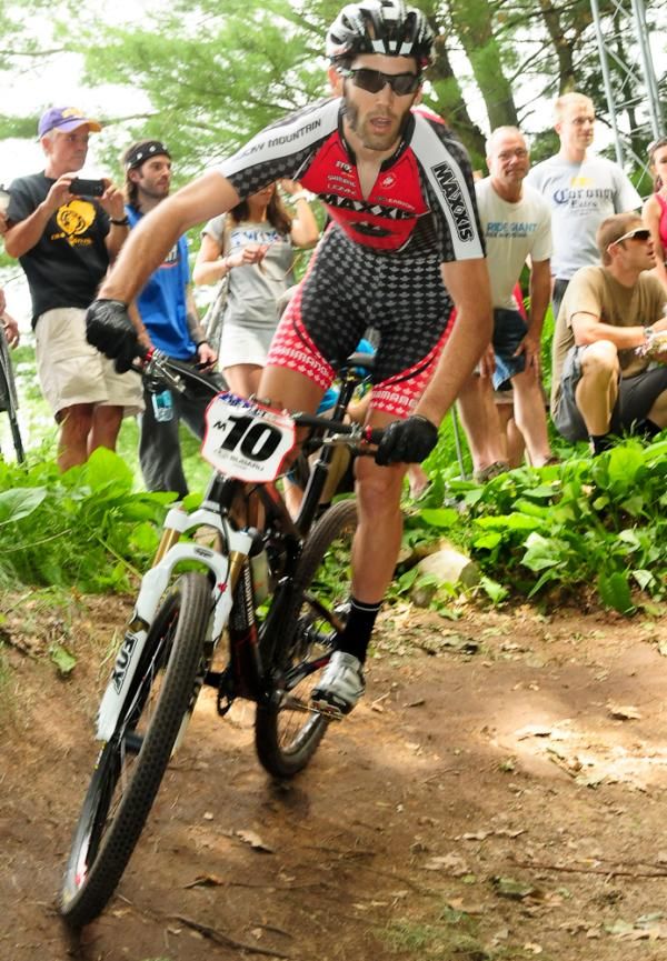 Geoff Kabush (Team Maxxis) certainly was the most aggressive rider