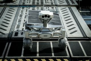 The Lunar Quattro rover helps explore an unknown planet in "Alien: Covenant," and it's also slated to someday roam the moon in real life. The rover was designed by the German team PTScientists, and is sponsored by Audi.