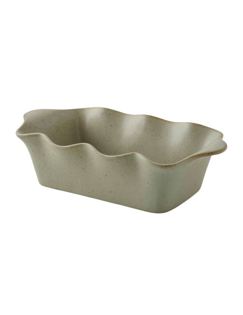 French White Scalloped Loaf Pan