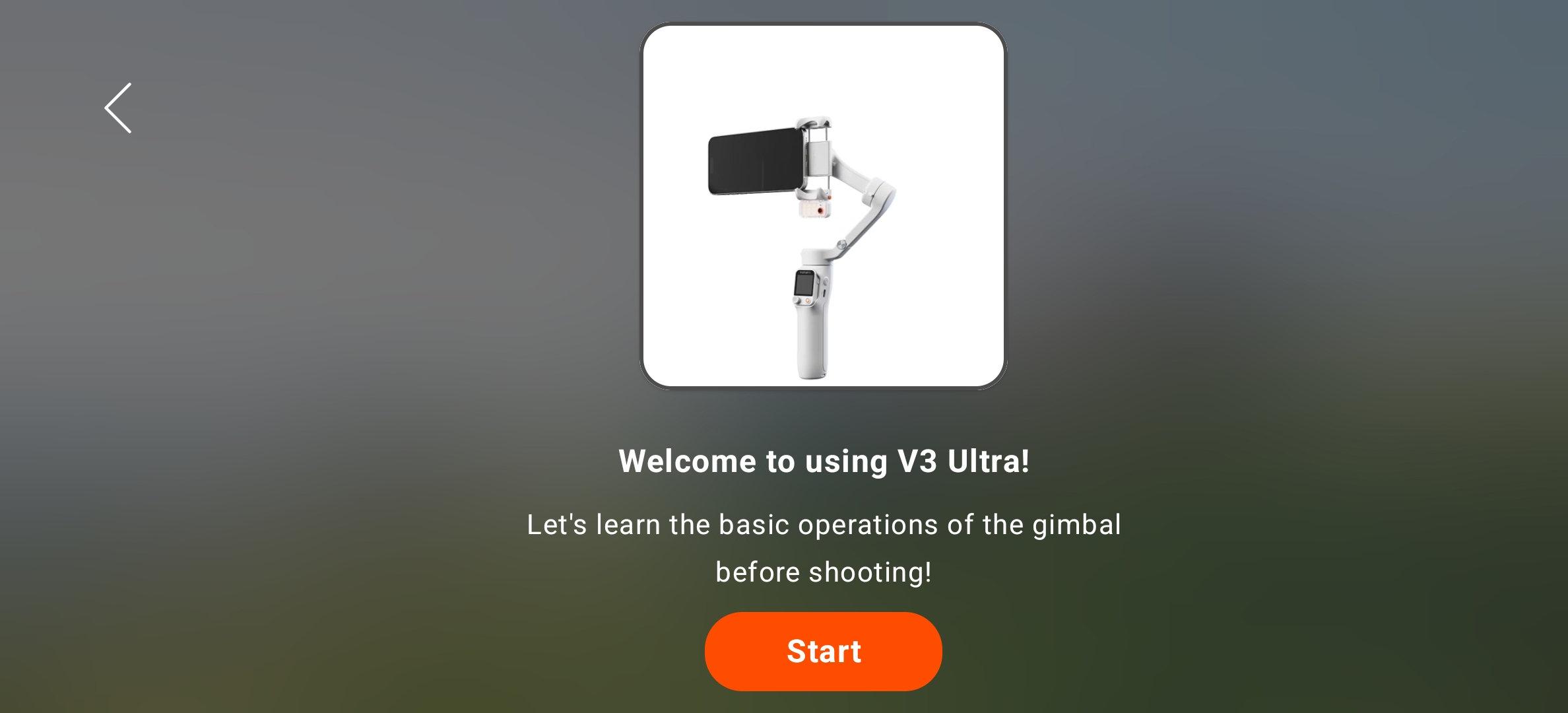 Hohem iSteady V3 Ultra gimbal app screenshot