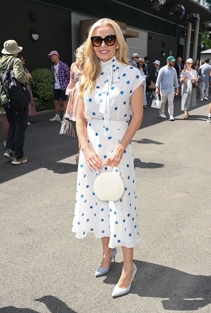 Katherine Jenkins attends day one of the 2026 Wimbledon Tennis Championships at the All England Lawn Tennis and Croquet Club on June 29, 2026 in London, England. (Photo by Karwai Tang/WireImage)