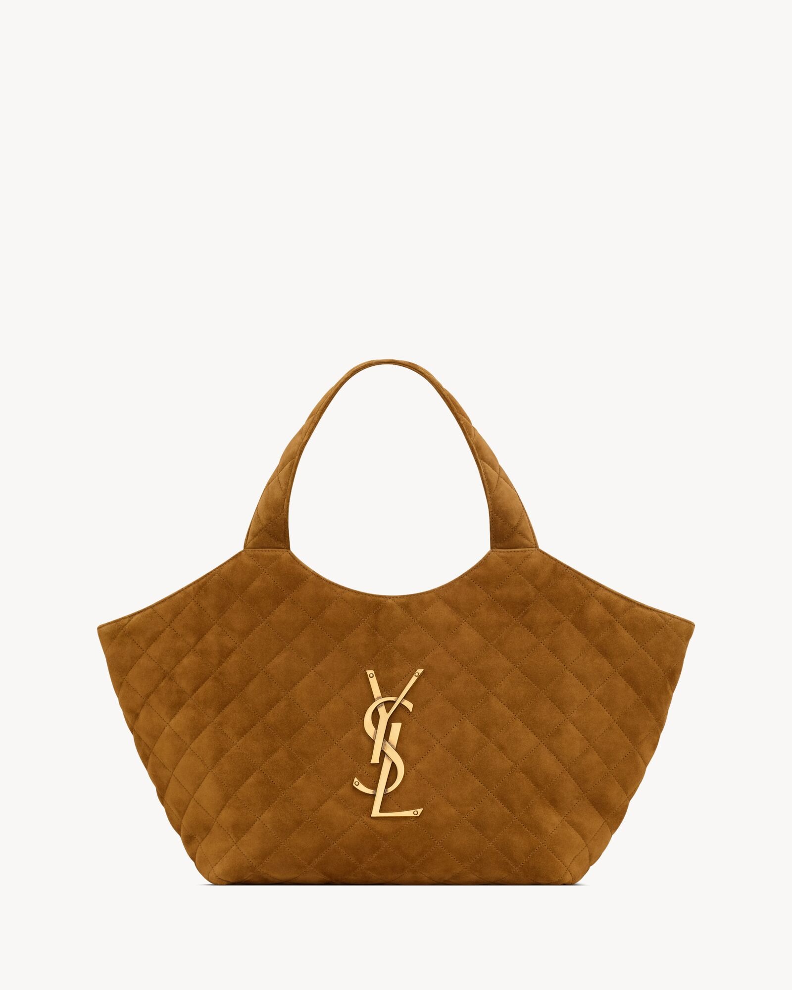 YSL, Icare Medium in Quilted Suede
