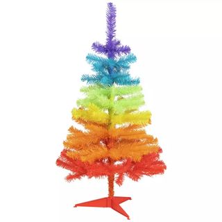 Argos Home 3ft Slim Christmas Tree - Rainbow