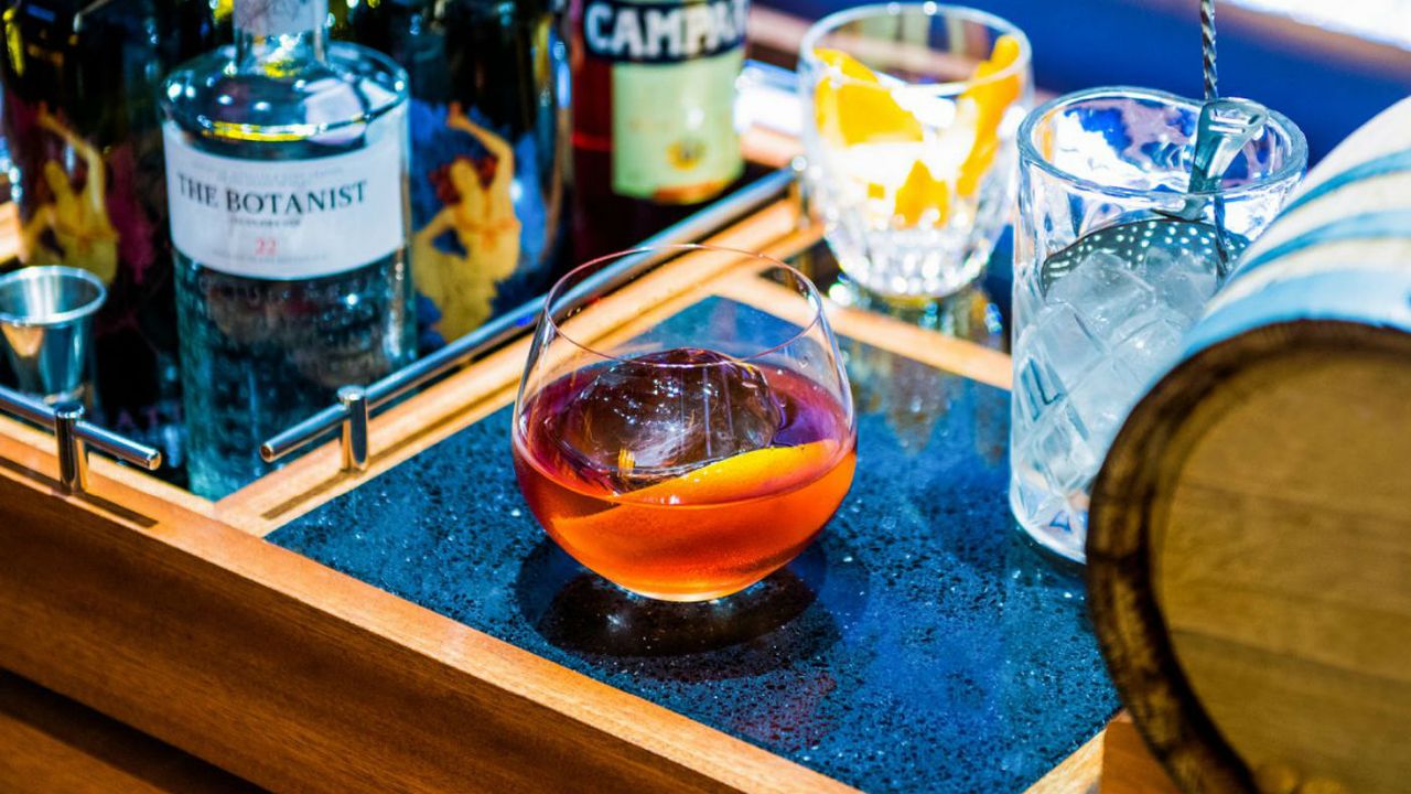 BAR 45’s negroni trolley at 45 Park Lane in London