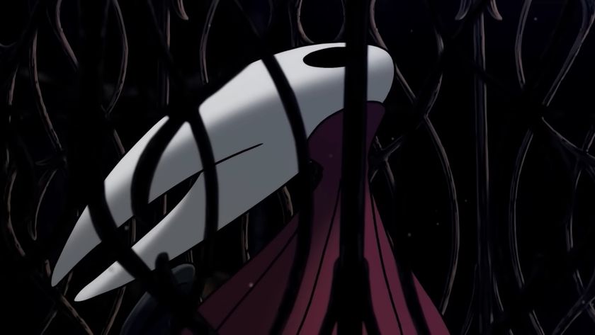Hollow Knight: Silksong screenshot of Hornet in a cage