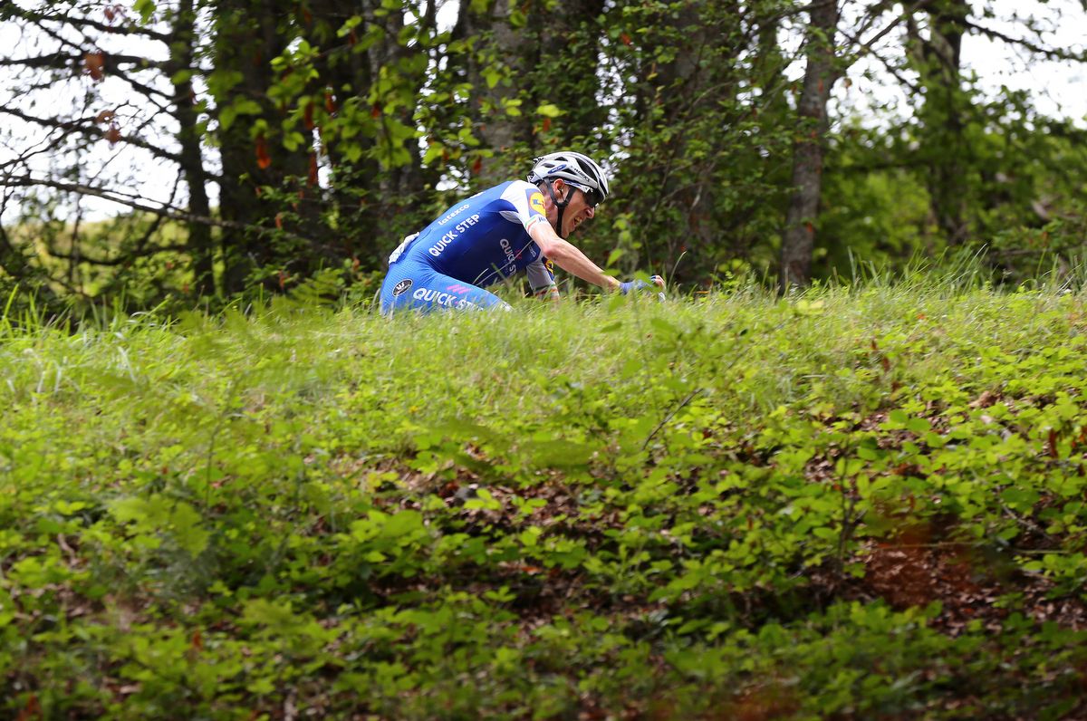 Dan Martin (Quick-Step Floors) on the Mur de P&eacute;gu&egrave;re during stage 13