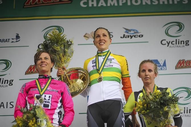 The Women's podium