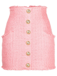 FarFetch, Balmain high-waisted tweed skirt: $1,795