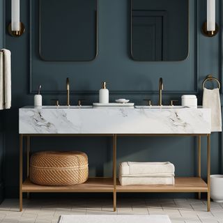 Streamline Marble Double Bathroom Vanity