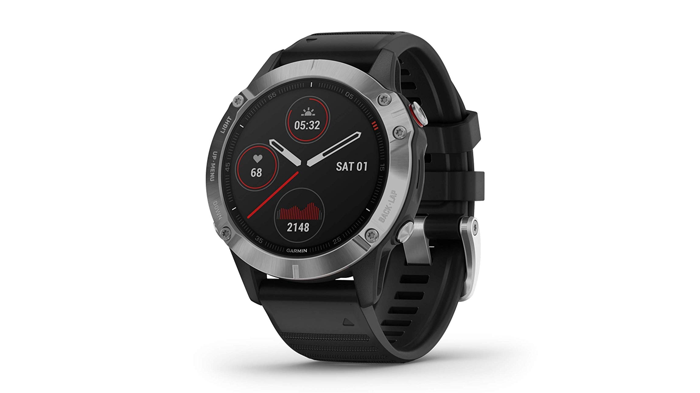 Garmin Fenix 6 with black band