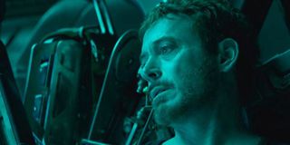 Avengers: Endgame Tony Stark green light background Marvel Studios